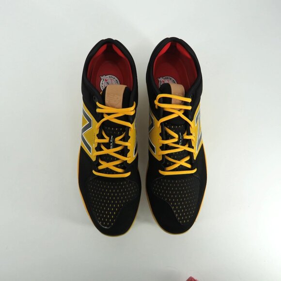 New Balance Men\'s Black Yellow Baseball Metal Cleats Shoes Size 16 New